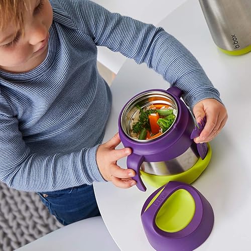Miniatura 10 de b.box Tarro de alimentos aislado con tenedor para niños pequeños, recipiente fácil de abrir, acero inoxidable, más de 5 horas de temperaturas