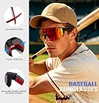KALIYADI Sports Sunglasses-for-Men Lunettes de soleil polarisés: Lunettes de Soleil Sport Hommes avec UV Protection pour la pêche à vélo