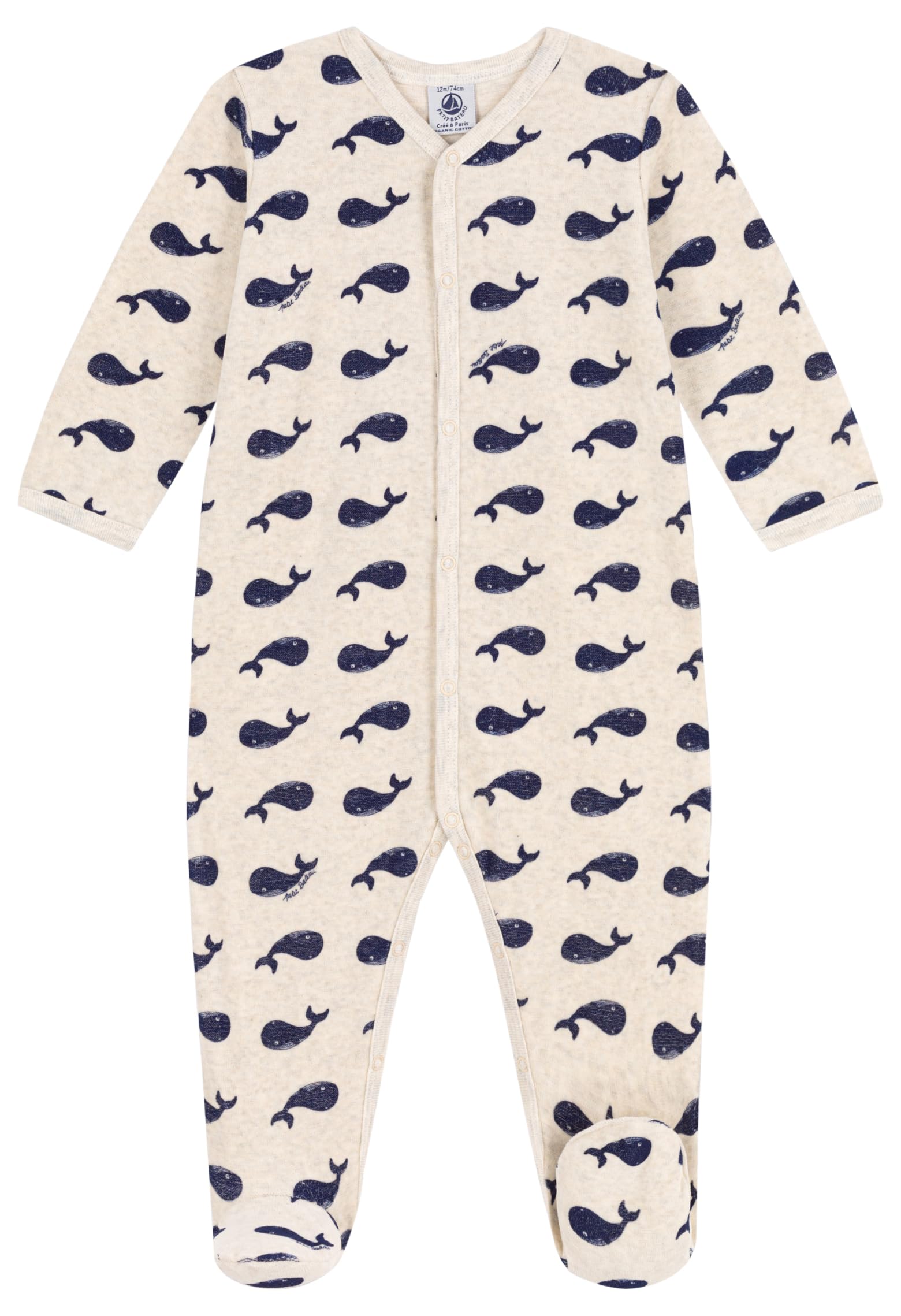 Petit Bateau Unisex Baby Langärmliger Schlafanzug