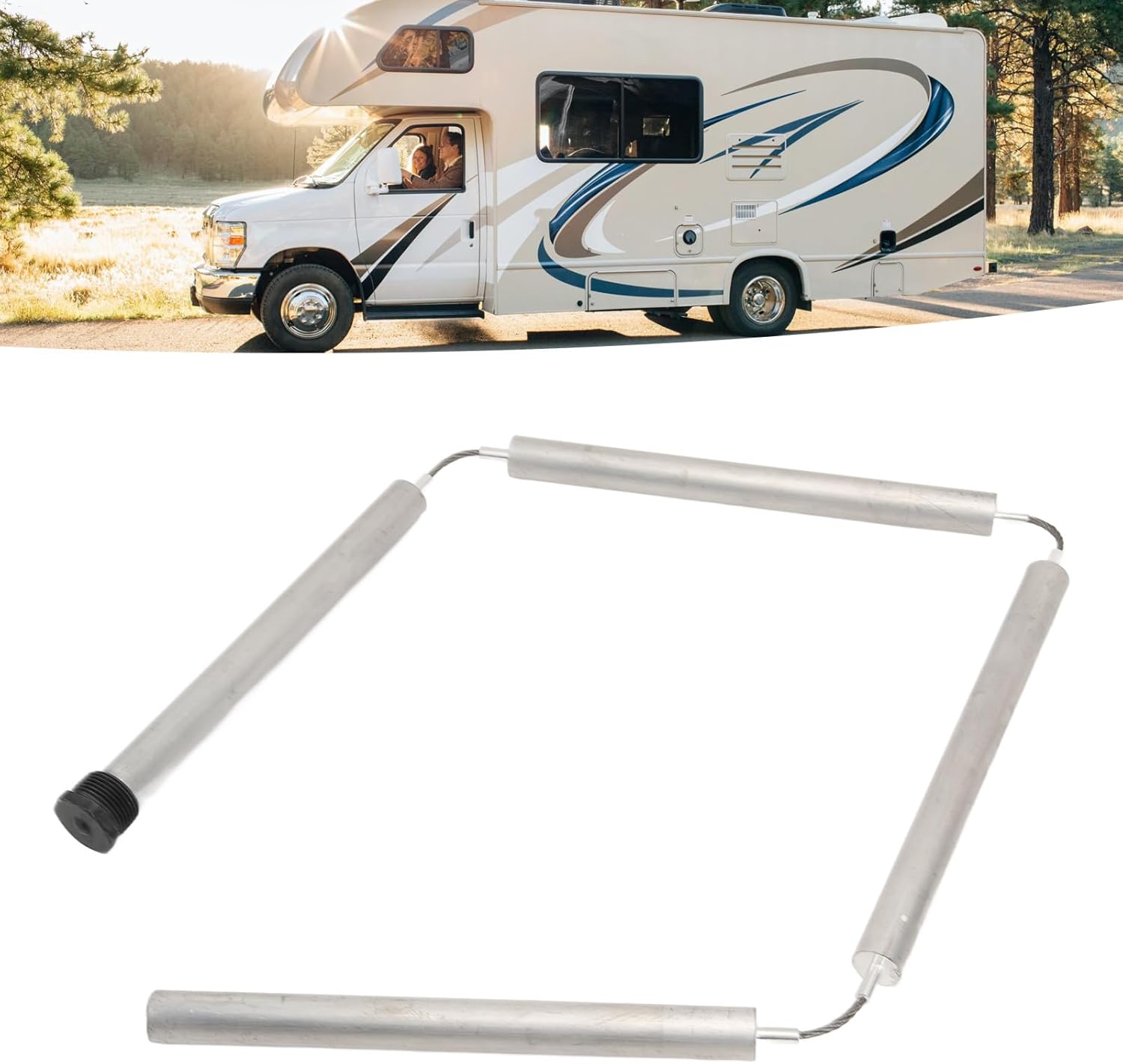 42in Flexible Water Heater Anode Rod, 3/4in NPT Universal Fit Anode Rod for Rheem, A.O. Smith, Reliance, Richmond, State, GE