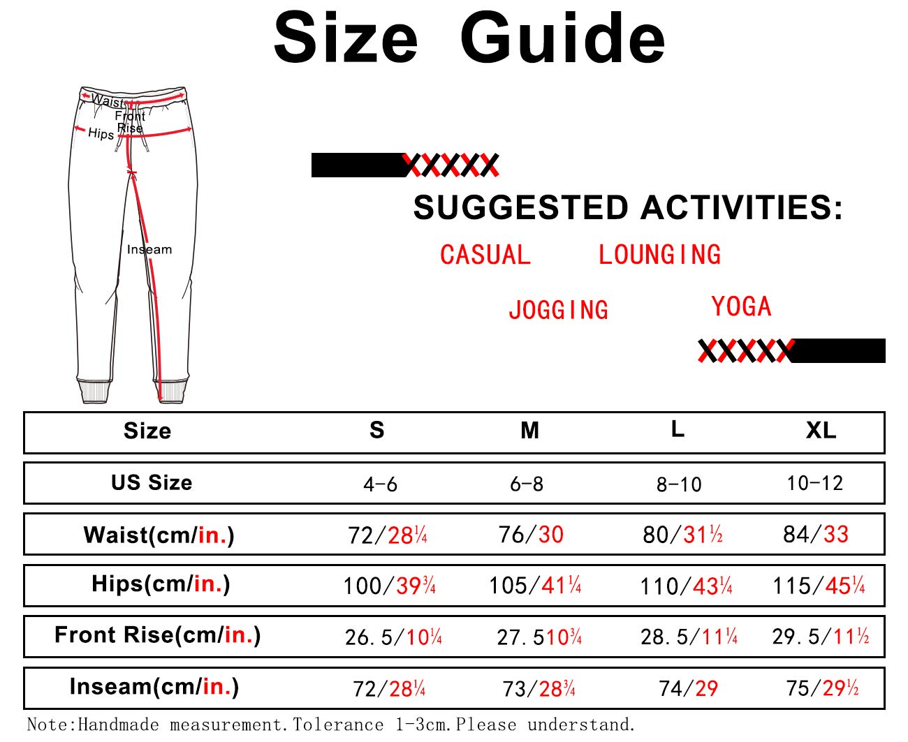 icyzone Pantalon de Sport pour Femmes en Coton Confortable avec Poches pour Fitness Gym Jogging