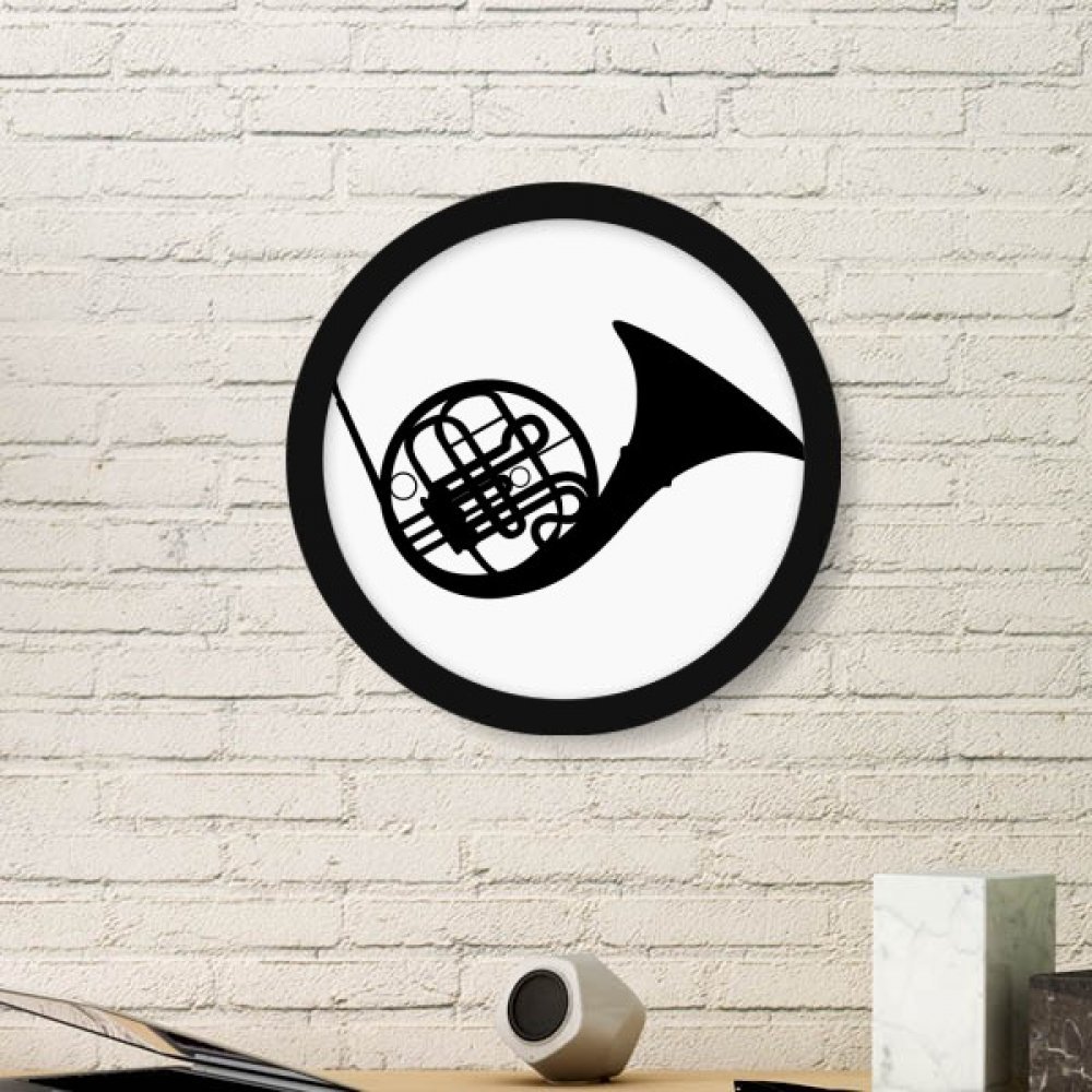 Música clásica para paredes vacías marco de fotos redondo negro grande decorativo casa