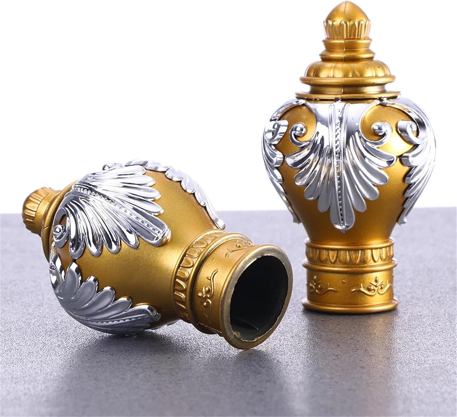 Curtain Rod Finials 8 Pcs Window Treatment Finials Curtain Rod End Decoration for Bedroom Living Room 28mm