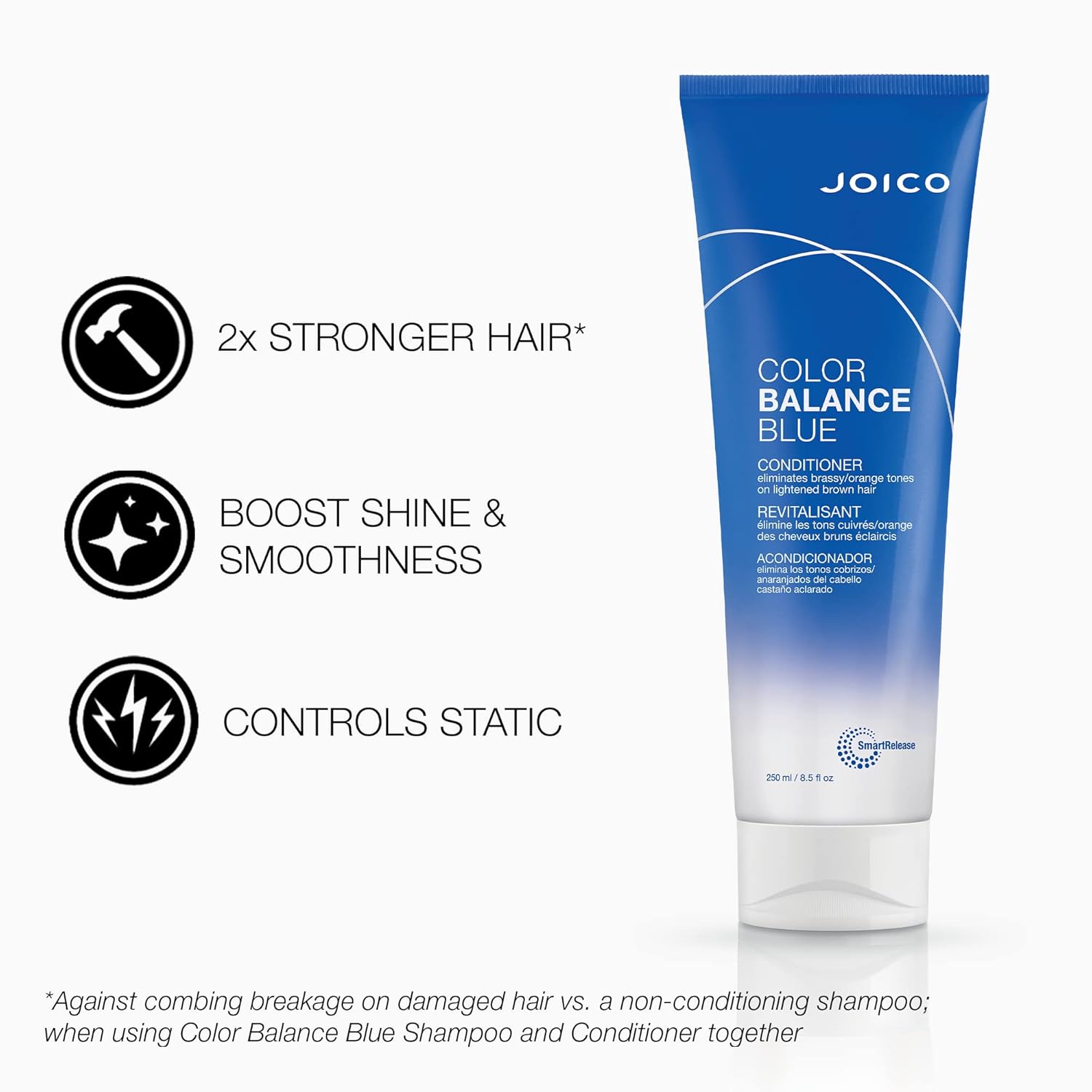 Joico Color Balance Blue Shampoo & Conditioner| For Lightened Brown Hair | Eliminate Brassy Orange Tones | Boost Color Vibrancy | Protect Against UV Radiation | With Rosehip Oil & Green Tea Extract - Image 4
