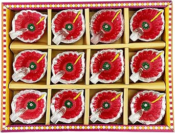 Diyas De Diwali Pintadas A Mano - Juego De 30 Lámparas De Arcilla Mitti Diya, Decoración Tradicional Para Festivales, Puja, Hogar O Regalo