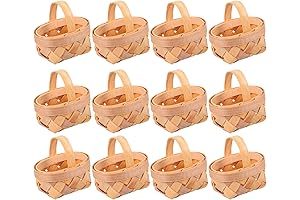 YARNOW Mini Woven Picnic Baskets - The Perfect Touch for Fairy Gardens and Crafts
