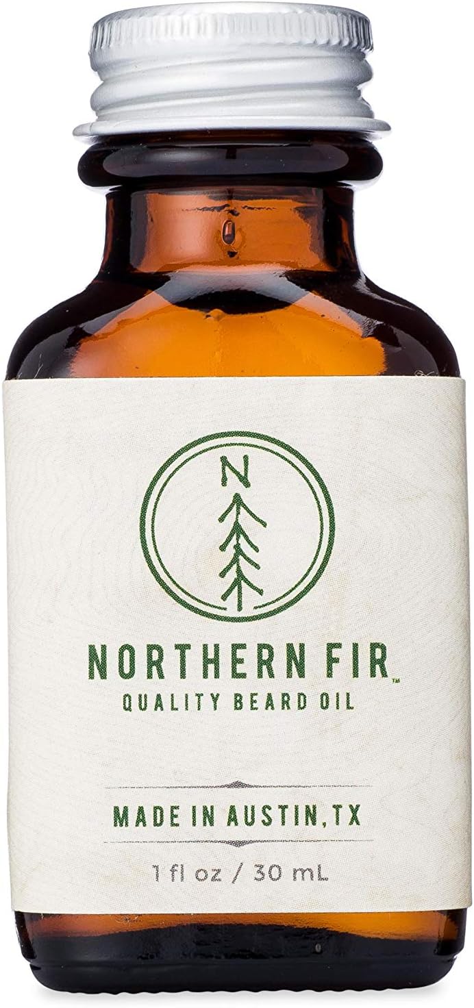 Northern Fir Beard Oil - All Natural Leave in Conditioner with Argan and Jojoba Oils - Softens and Promotes Healthy Beard & Mustache Growth for Men – 1 oz