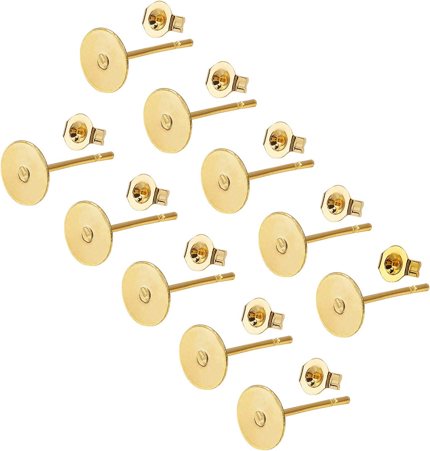 50pcs Viti Orecchino In Acciaio Inox 304 - Orecchini A Bottone Rotondi Per Fai Da Te - Foto 8