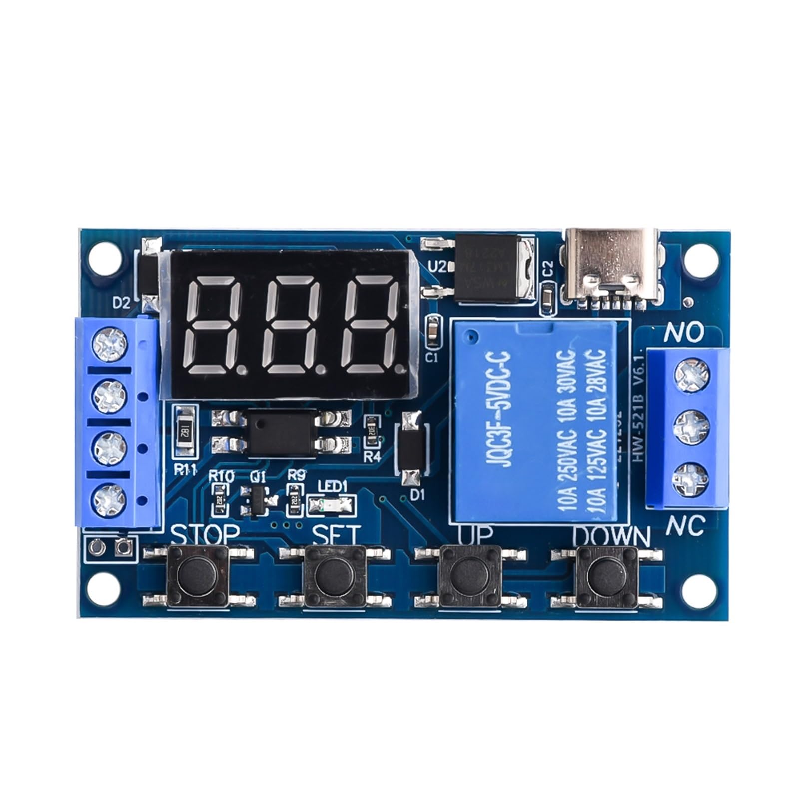Relais de temporisation de cycle à coupure d'urgence et double port USB 5V