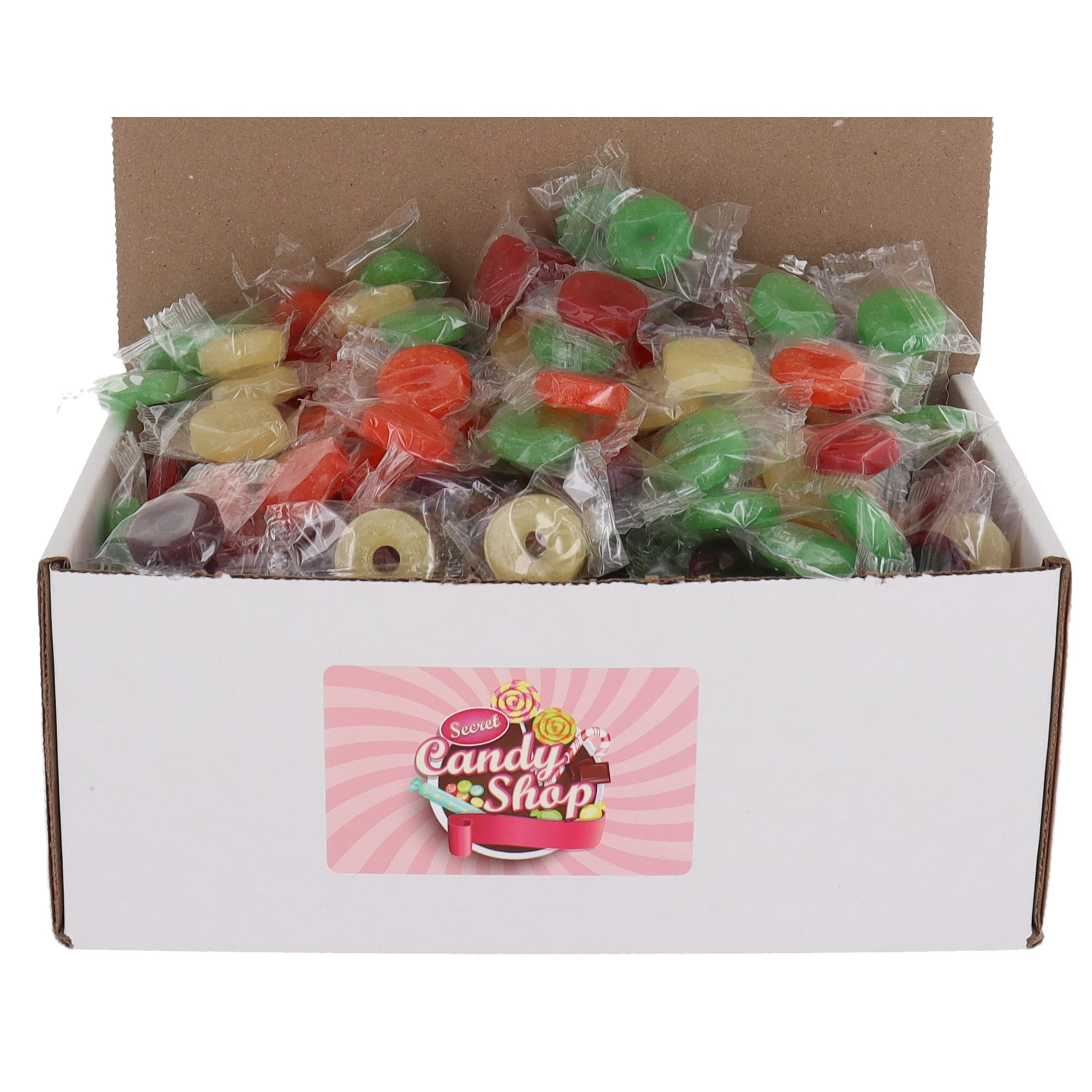 SECRET CANDY SHOPLifesavers Fruit Hard Candy Bulk in Box (Individually Wrapped) (Assorted, 2lb)