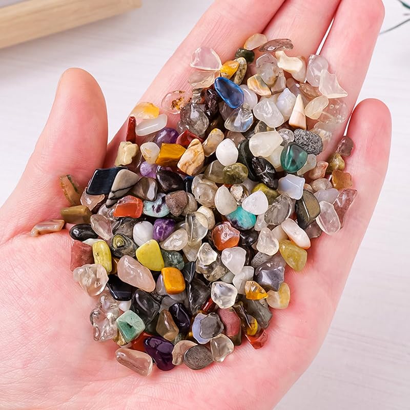 Albrsoy 600g Csiszolt Féldrágakő Mix 8-16mm Gyerekeknek DIY Dekorációhoz