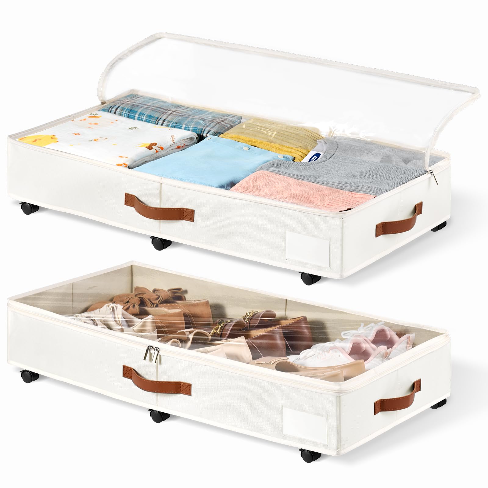 Sotto il letto con ruote, 11 cm, bianco