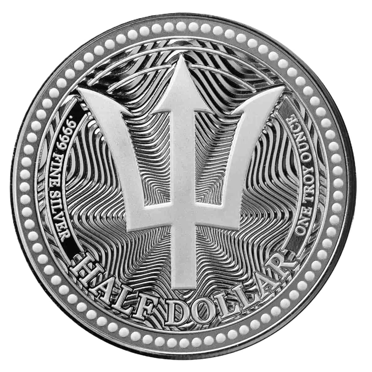 Silbermünze 1 oz Barbados Trident Dreizack 2025 Silber 999