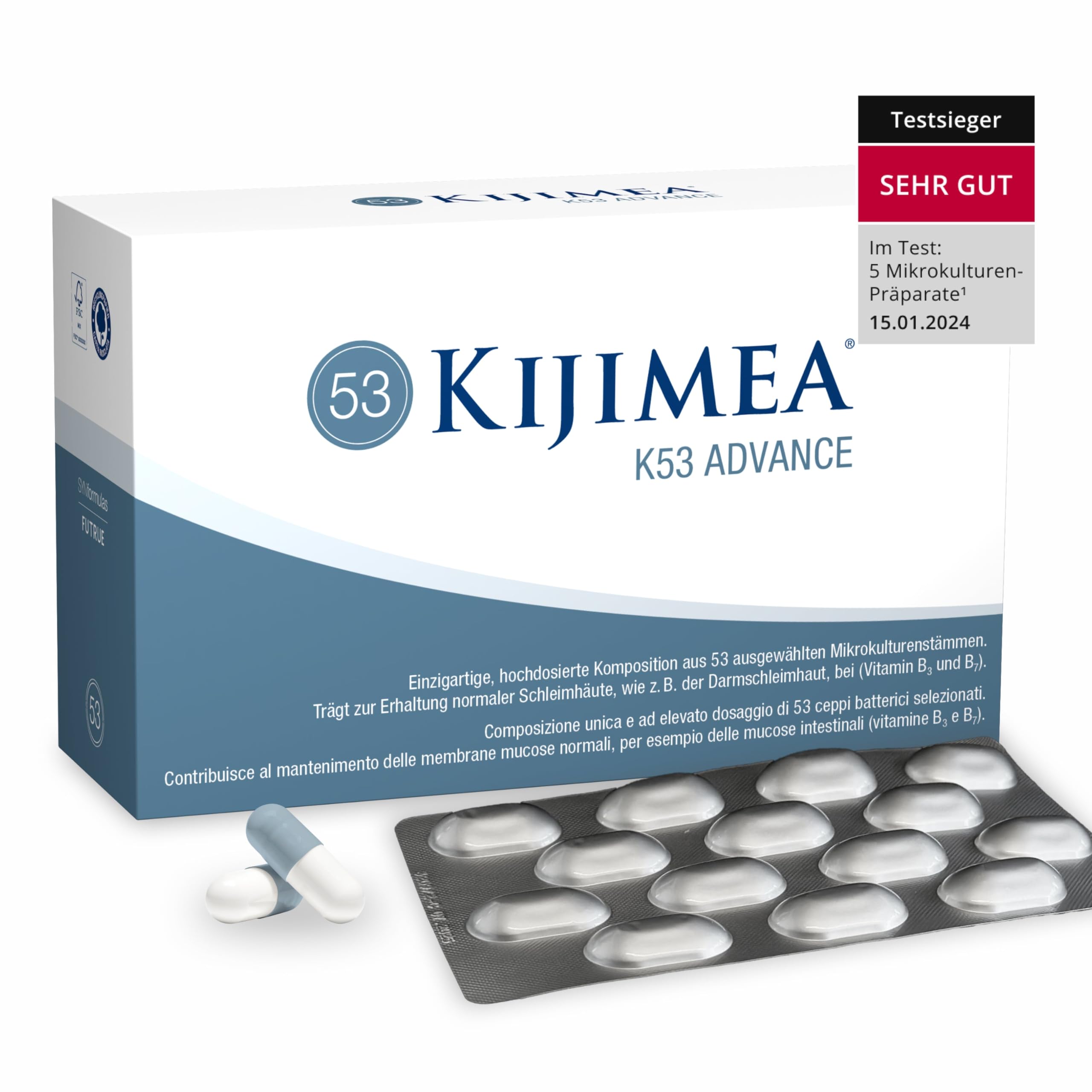 Kijimea k53 advance - suplemento de probióticos - 84 cápsulas
