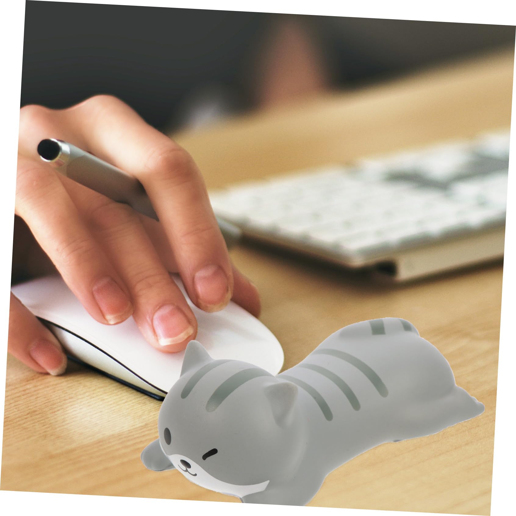 5stücke Computer Handgelenkauflage Katzenform Niedliches Pu Mauspad Mit Rutschfester Unterlage Für Büro Und Gaming Ergonomische Handgelenkstütze Für