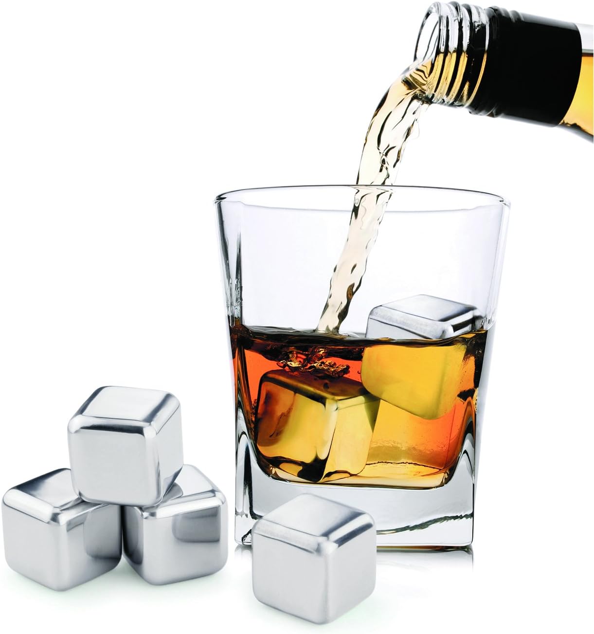Contento 4028126217634 Stainless Steel ice Cube, One Size, Silver