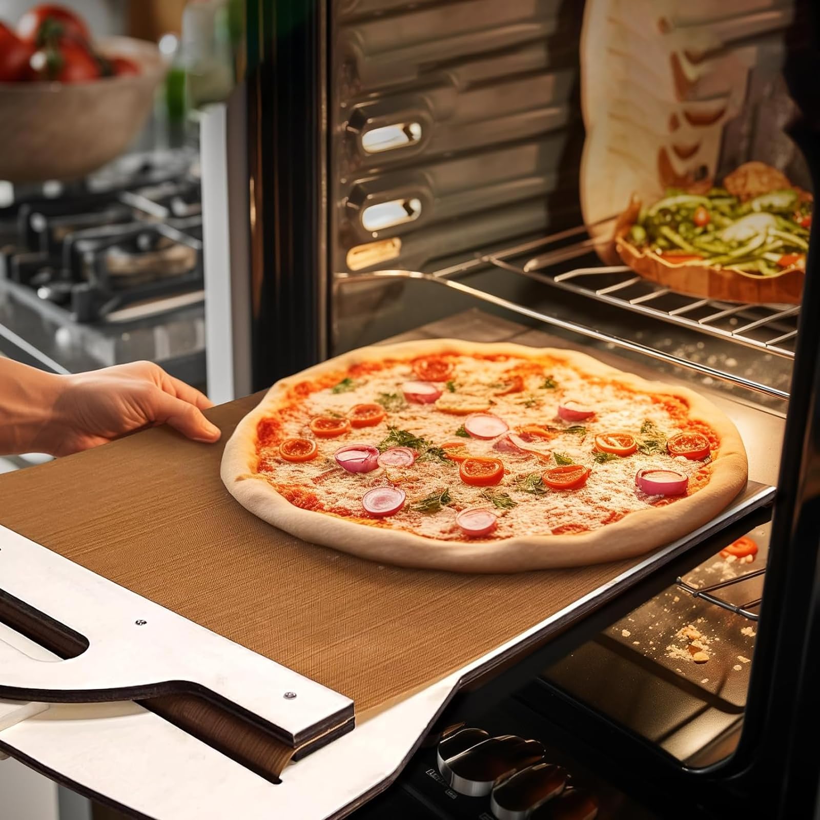 Pala per Pizza Scorrevole (2026NEW) Sliding Pizza Peel,Pala per Pizza Antiaderente con Manico Scorrevole