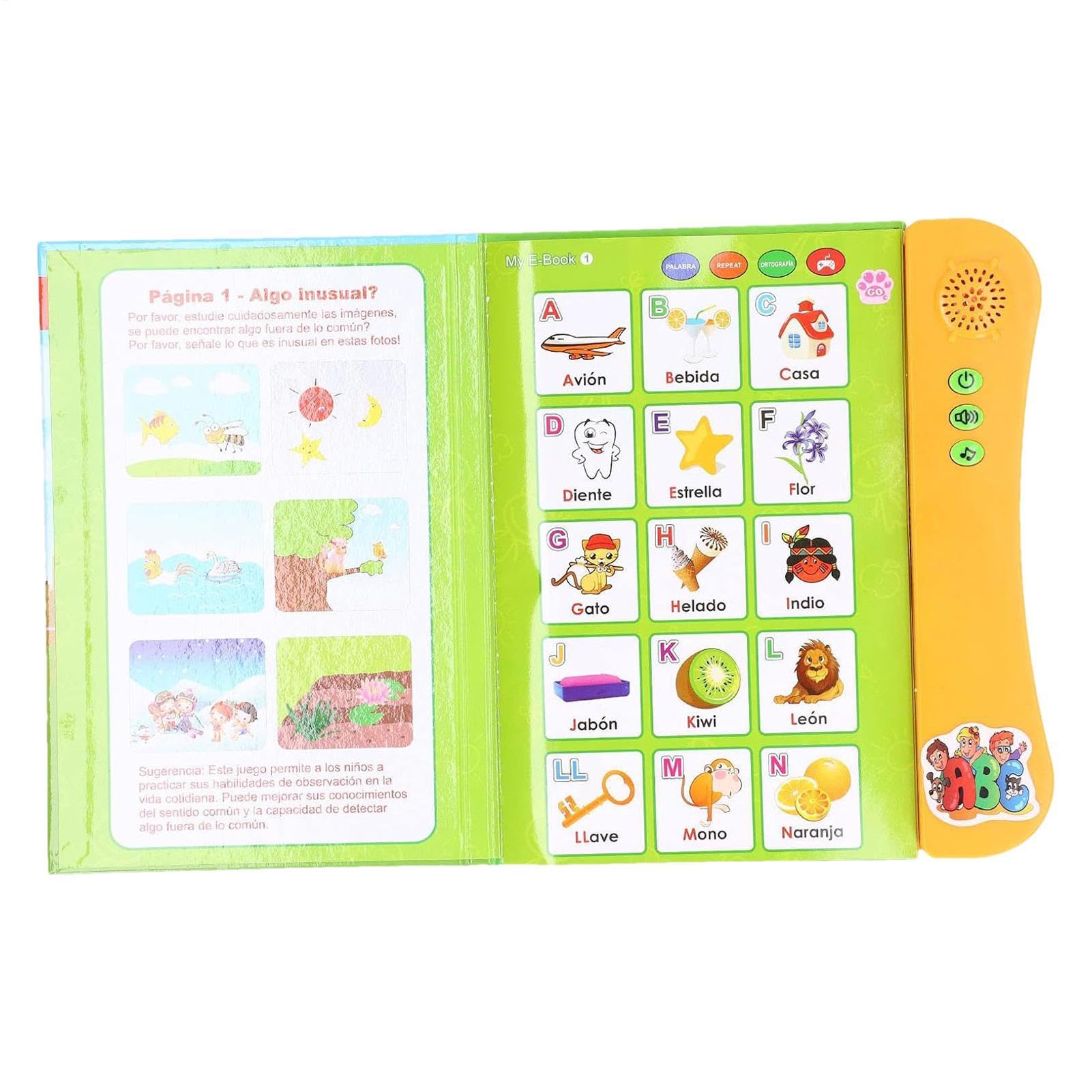 Libros Para Niños Con Botones De Sonido - Educativo Bilingüe Para Aprender Palabras,Libros Educativos Sonoros Para Niños,Para Niños Y Niñas 3 Años, Cumpleaños, De La Casa Escuela