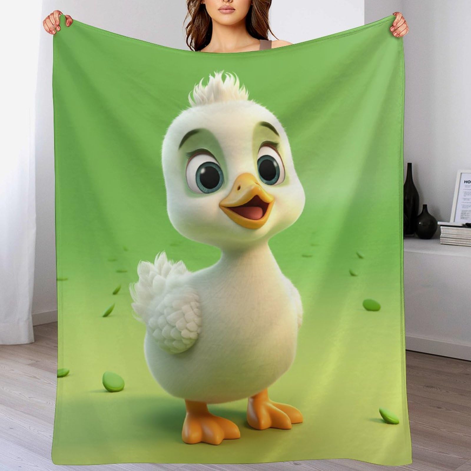 Couverture polaire canard pour cocooning sur le canapé lors des soirées fraîches