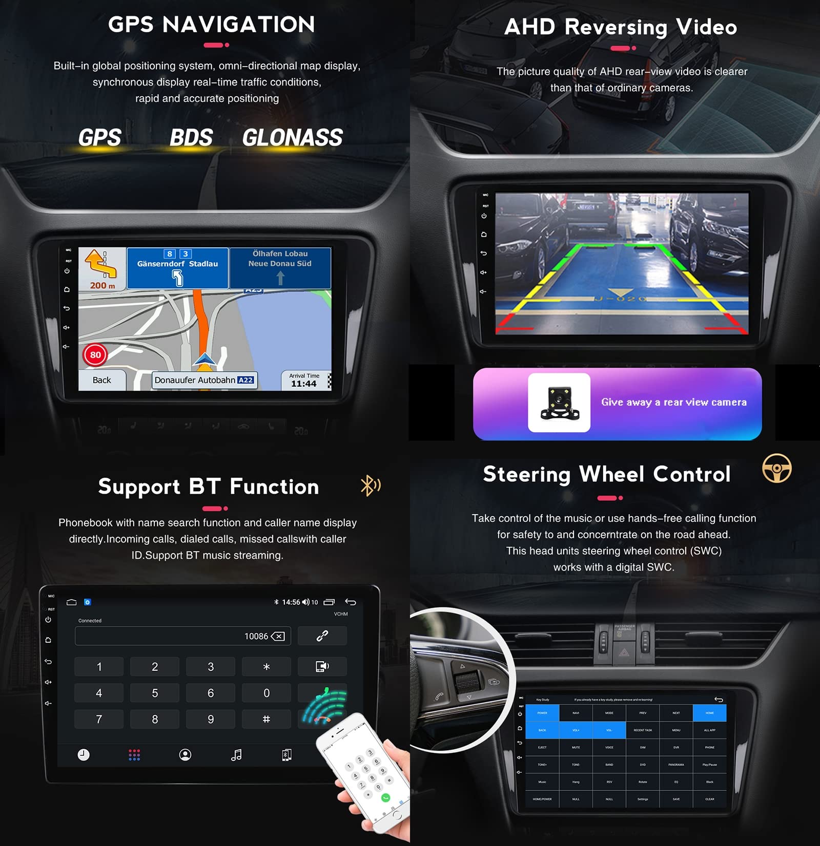 Radio samochodowe stereo z systemem Android 12 podwójne DIN do S-SANGYONG REXTON 2014-2016 9" zintegrowana nawigacja GPS DSP FM BT WiFi SWC 4G 5G Carplay Mirror Link odtwarzacz wideo + kamera cofania