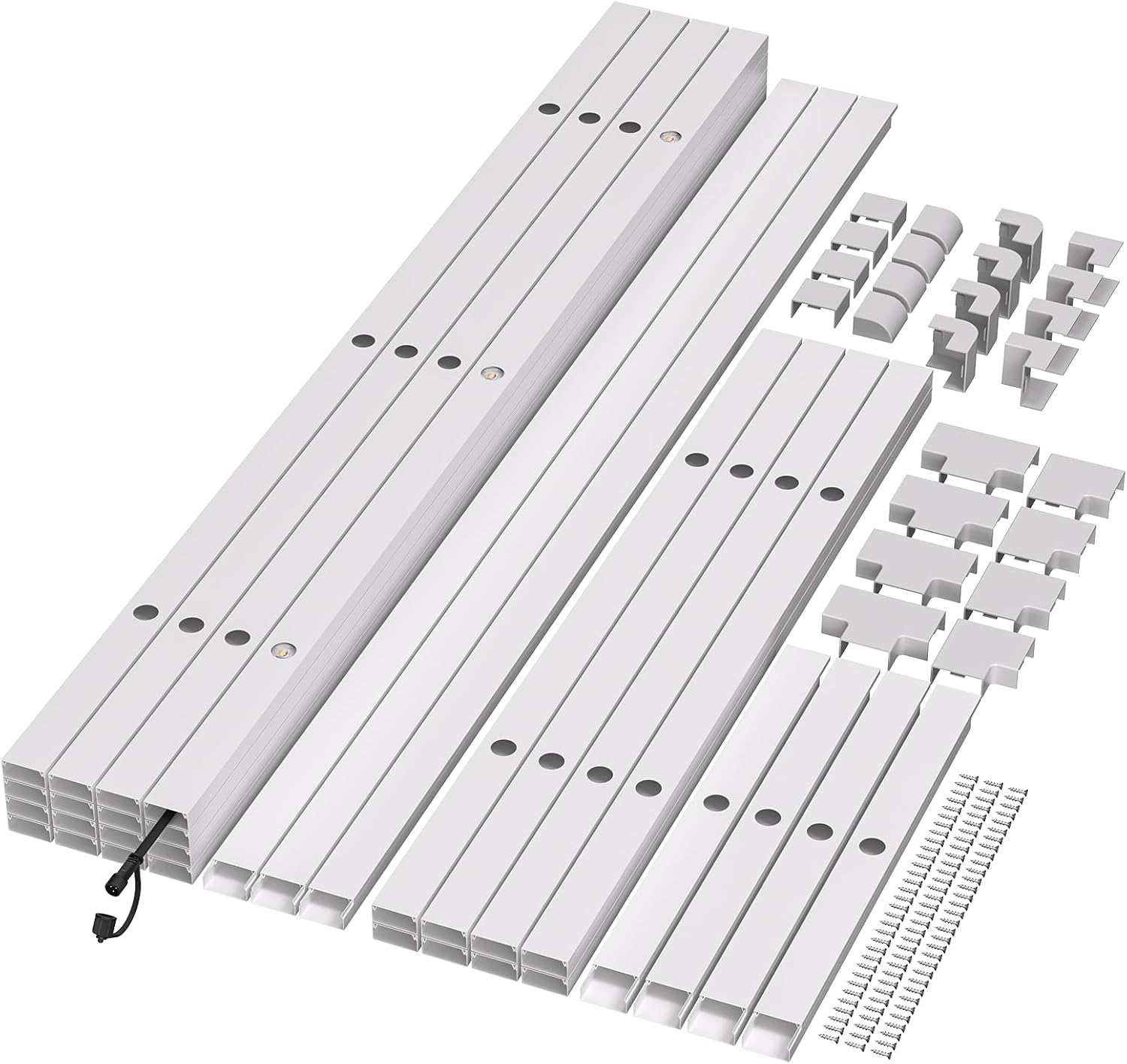 Track-Mount Kit Compatible with Govee Permanent Outdoor Lights 1/2/Elite?(Modal?H705B, H705C, H705D, H705E, H705F),Durable LED Light Bar Track, Easy Installation Total 98ft Longest-1.2M