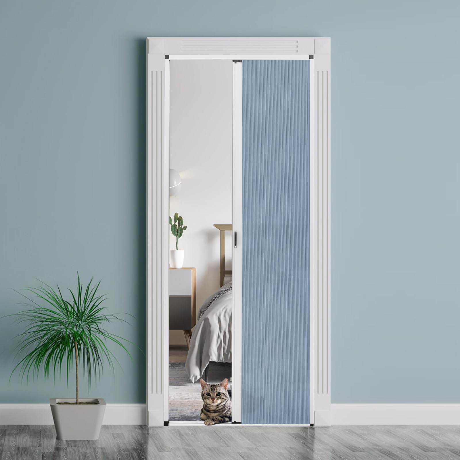 ROOMNEST No-Drilling Interior Accordion Door, Retractable Folding
