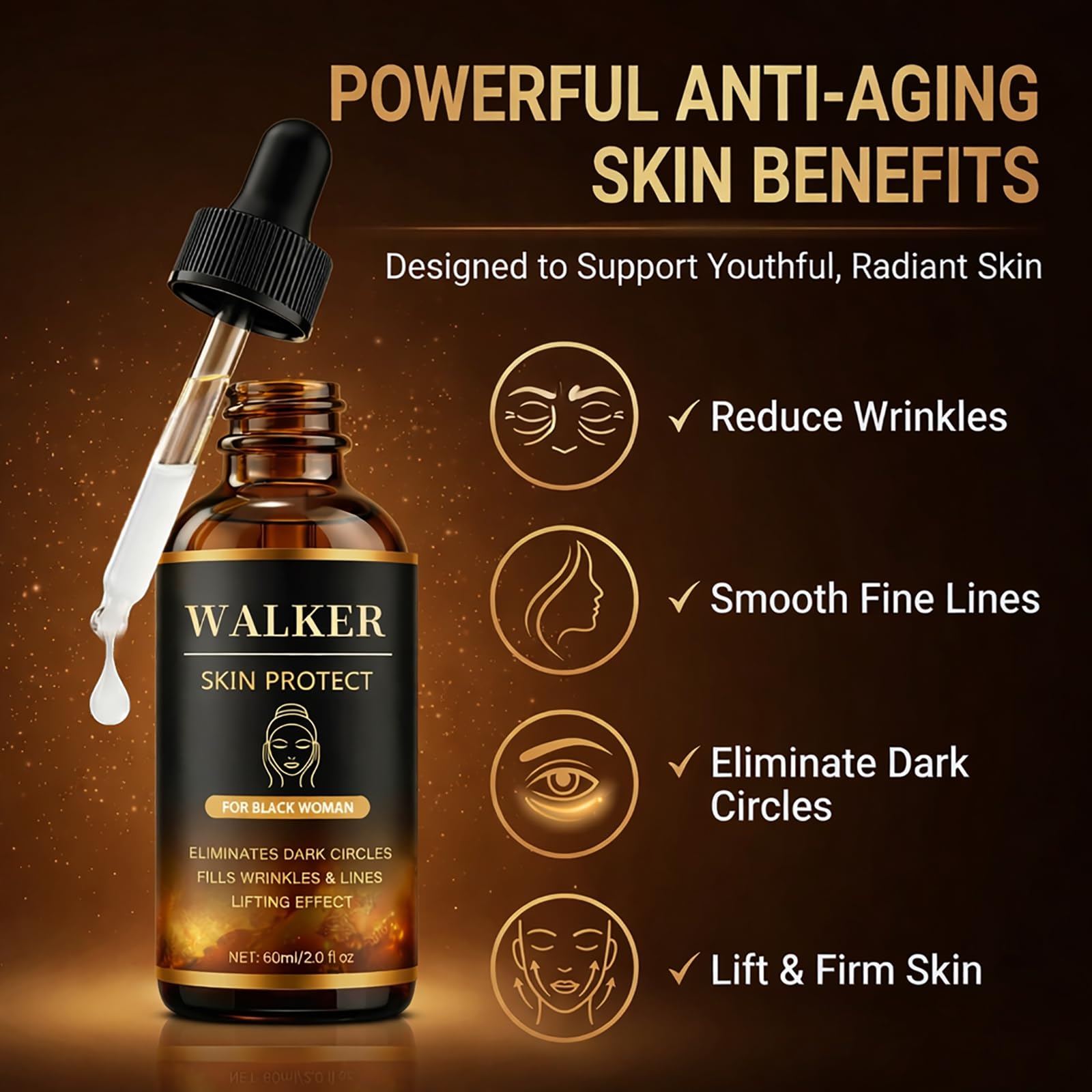 【新品】QUEEN Skin Protect Serum & Gel Cream Amazon.com: Walker Skin Protect Serum for Black Women, Walker Skin