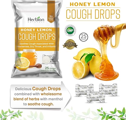 Miniatura 4 de Herbion Naturals Gotas para la tos con sabor natural a miel y limón, suplemento dietético, para adultos y niños mayores de 6 años, 25 gotas