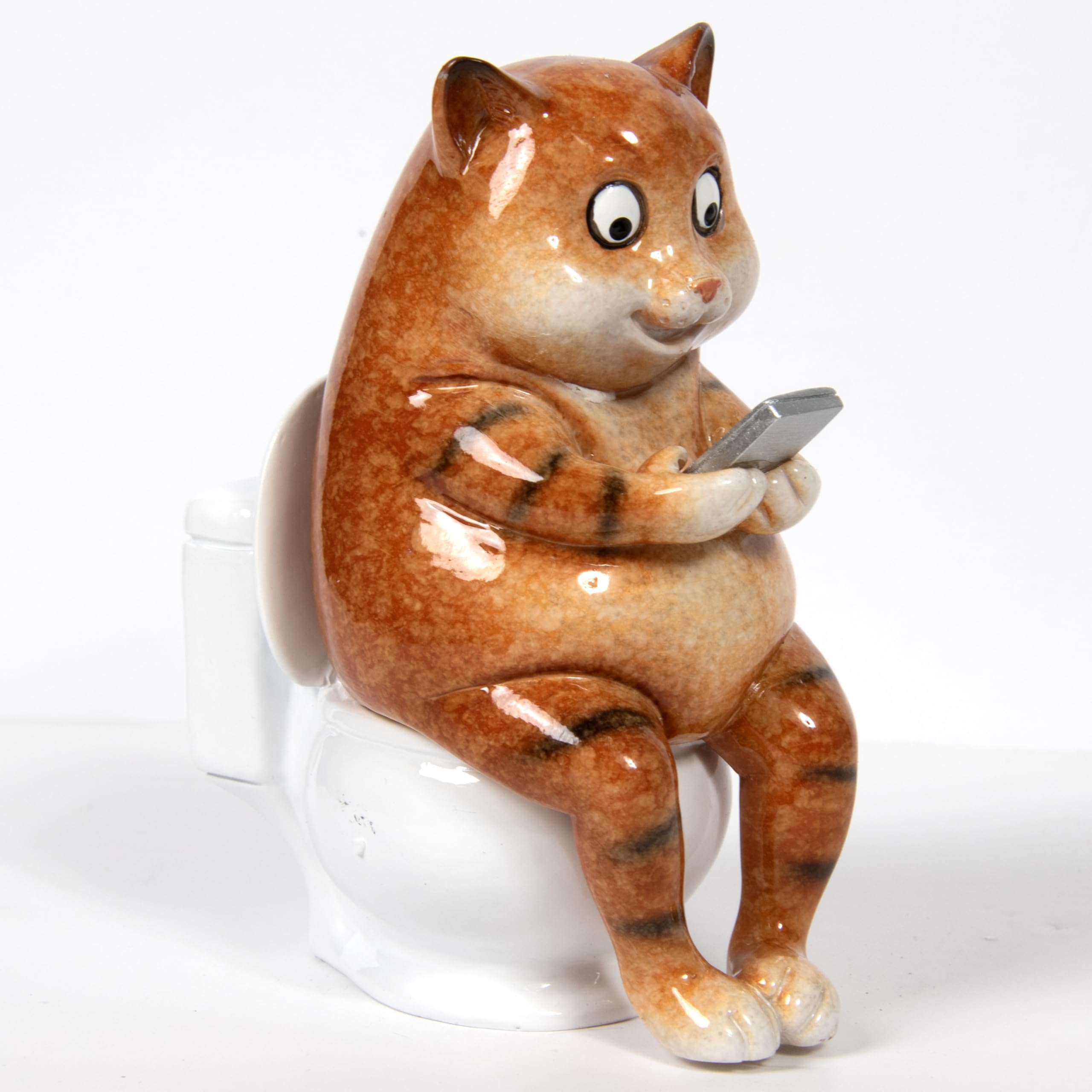 Lesser & Pavey Novelty s Cat Loo Time Decor Figurine