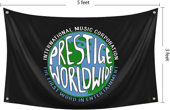 Prestige Worldwide Flag International Music Corporation 3x5 Feet Banner,Step Brothers Funny Poster Man Cave Wall Decor with Brass Grommets for College Dorm Room Decorations