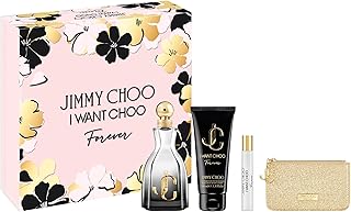 Jimmy Choo I Want Choo Forever 4 Piece Eau de Parfum Gift Set (Eau de Parfum Spray, Perfumed Body Lotion, Travel Spray, Pouch)