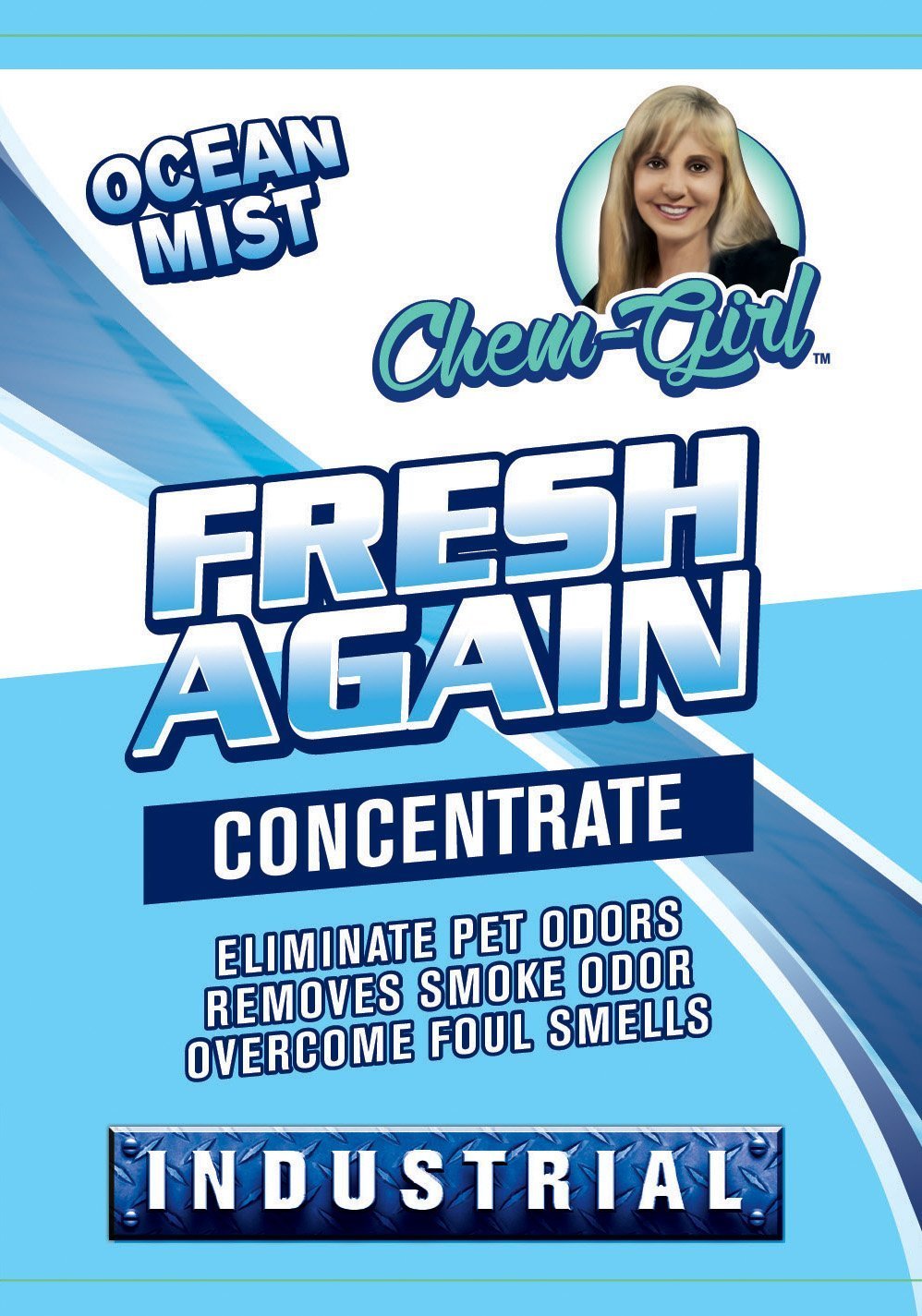 Chem-GirlFRESH AGAIN Odor Remover & Deodorizer - Neutralizes Foul Odors in Upholstery, Carpet, Air, Shoes, Rugs, Clothes, Dog Beds, Litter Boxes | Industrial Strength Concentrate - 1 Quart