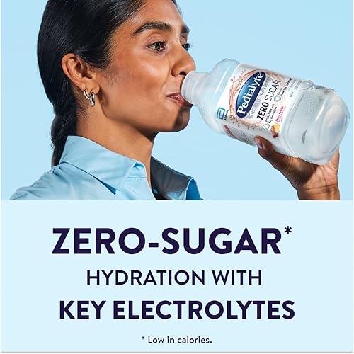 Miniatura 9 de Pedialyte Agua electrolítica con cero azúcar hidratación con 3 electrolitos clave y zinc para apoyo inmunológico escarcha de bayas 1 litro 4 unidades