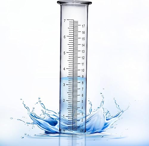 Vista 14 de BIUWING Tubo de repuesto para medidor de lluvia de 7 pulgadas para patio, jardín y hogar al aire libre, con cepillo limpio Tubo de repuesto