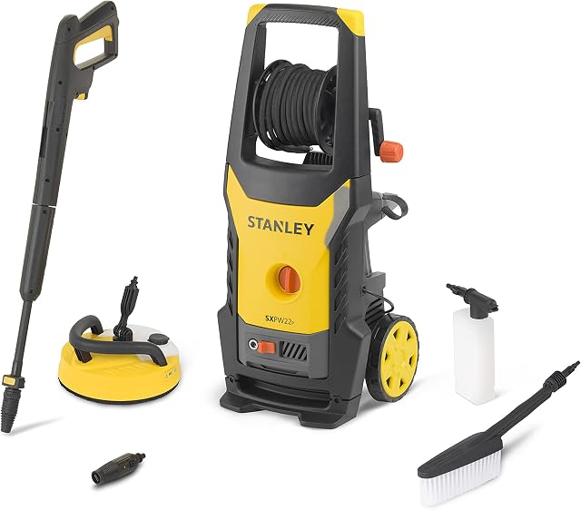 STANLEY SXPW22PE High Pressure Washer with Patio Cleaner Deluxe and Fixed Brush (2200 W, 150 bar, 440 l/h)