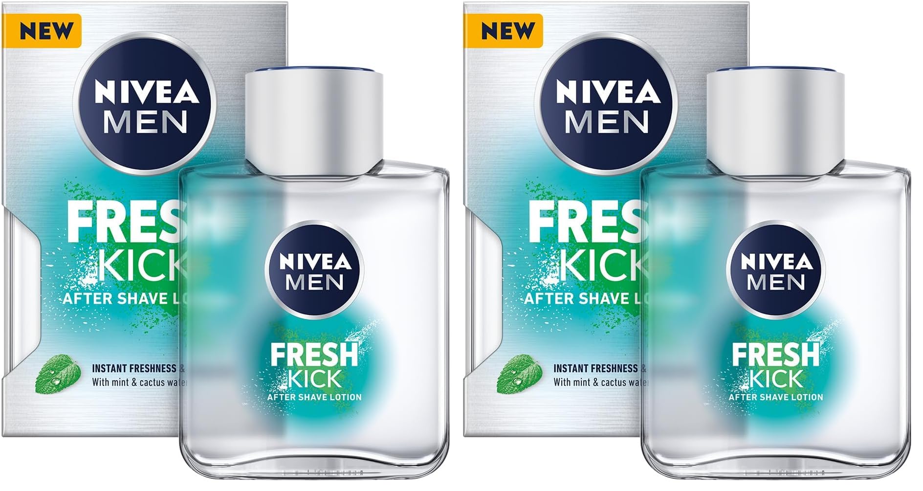 NIVEA Men Cool Kick Fresh Tıraş Sonrası Losyon 100 ml, Serinleten Ferahlık (2 paketi)