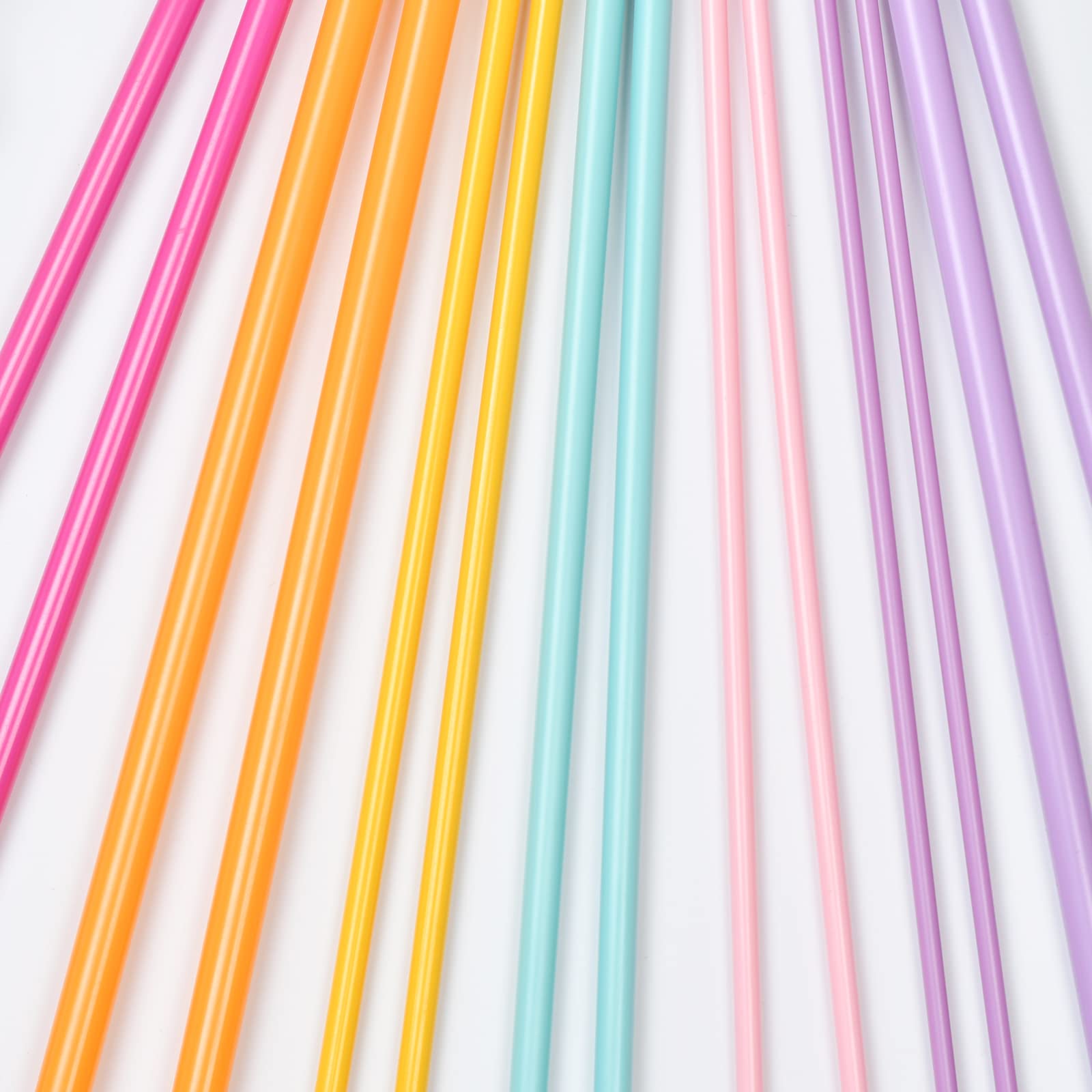 Set 7 Ferri Da Maglia In Plastica Colorata - 40cm, Misure 4-10mm, Ideale Per Principianti E Bambini - Foto 13