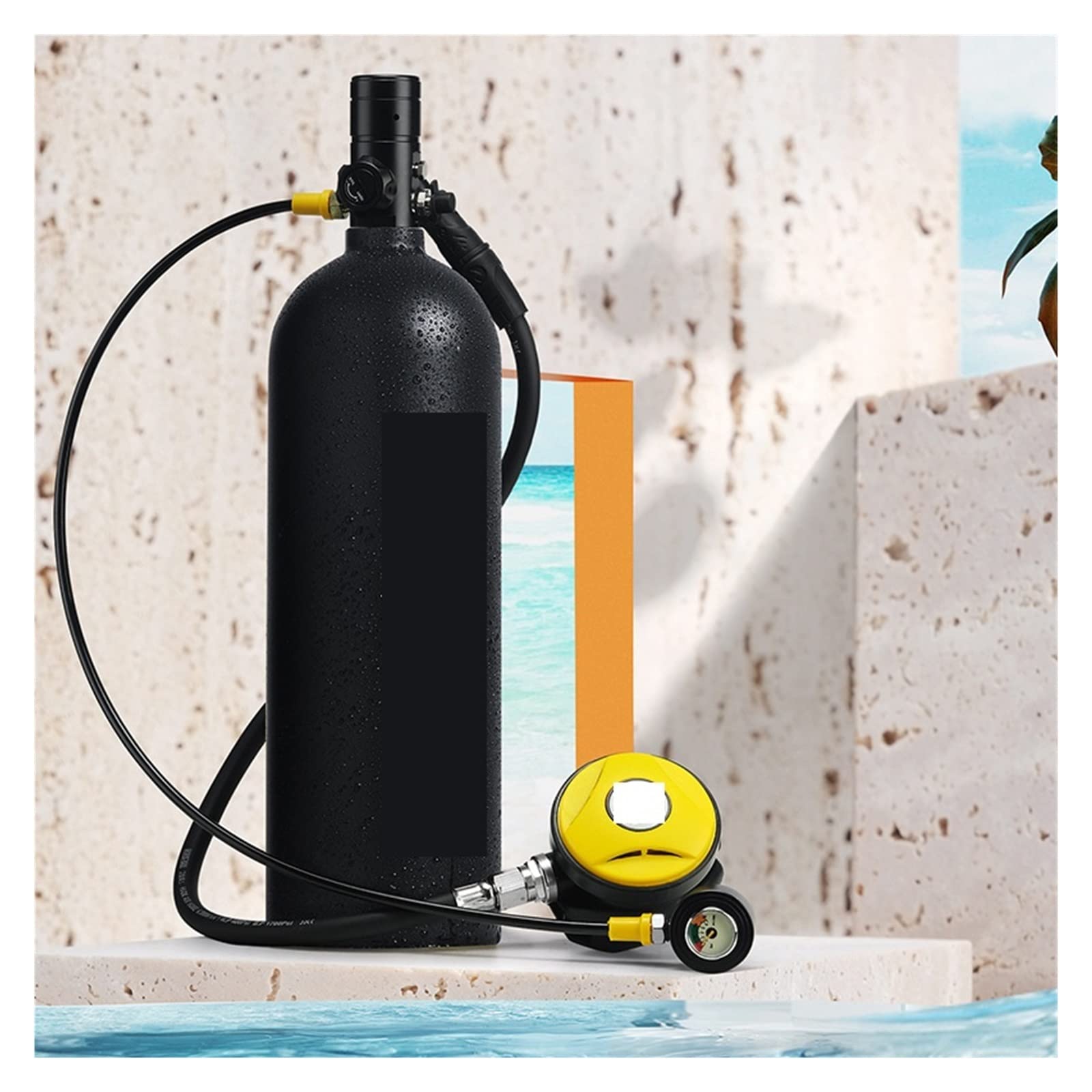 Bombola per Immersioni subacquee Respiratore for Immersioni All'aperto Bombola di Ossigeno for Nuoto for Adulti da 2 Litri for Il Tempo Libero E L'intrattenimento(Groen,B)