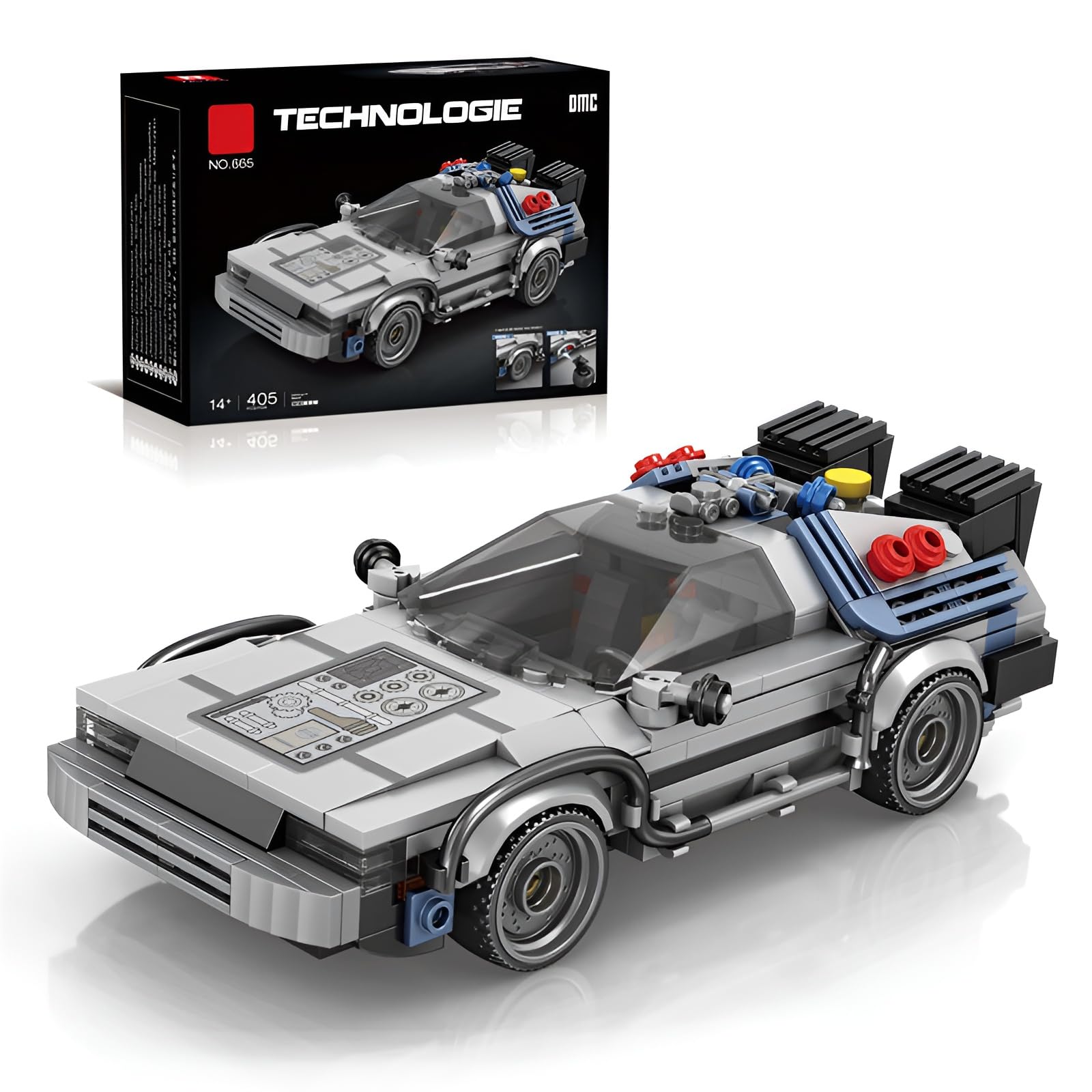 Technik Super Car Building Blocks, Back to Future Sports Car Building Toy Set