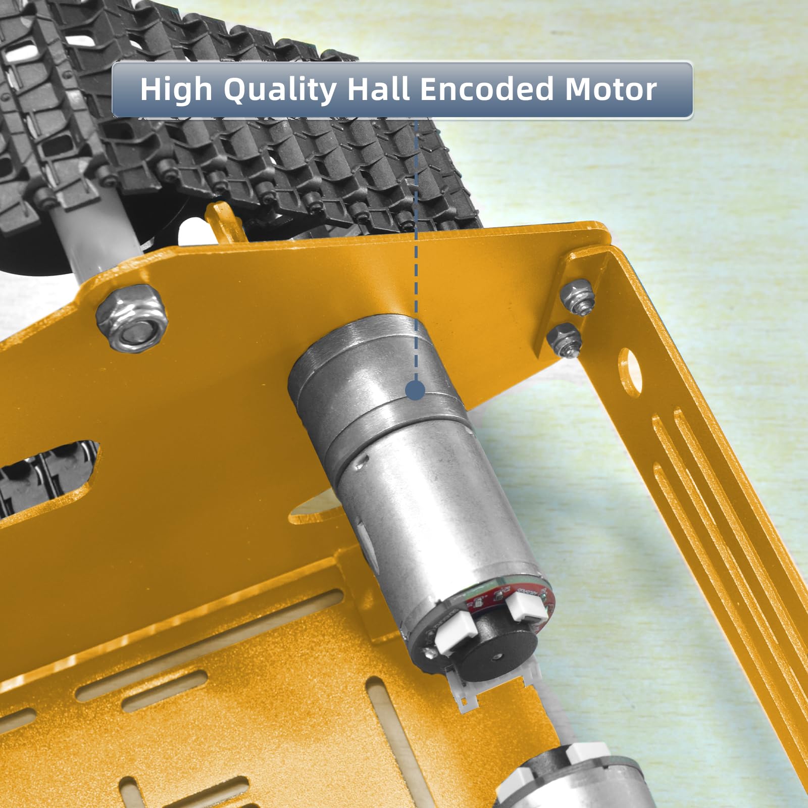 Full-Metal Tank Robot Chassis With Encoder Motors - DIY Robotic Platform For Raspberry Pi Arduino
