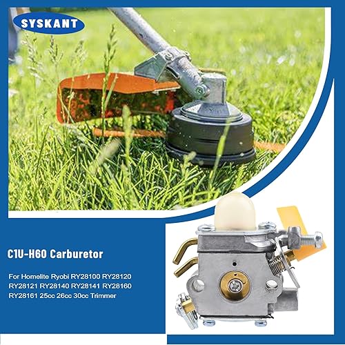 Miniatura 2 de Carburador con kit de herramientas de ajuste Destornillador de repuesto para Zama C1U-H60 Ryobi RY29550 RY30530 RY30550 RY30570 RY30931 RY30951