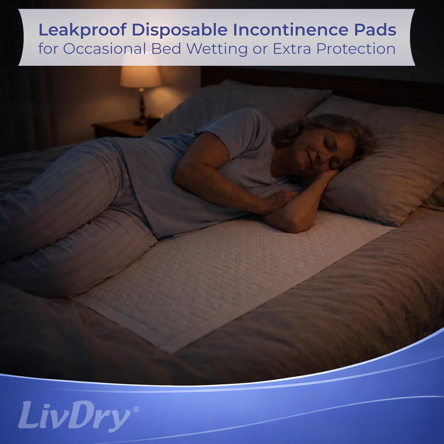 Livdry Bed Pads Disposable Adult, Extra Large 36" x 36" High Capacity Leakproof Incontinence Underpads, Absorbent Waterproof Chux Pads, 120 Count