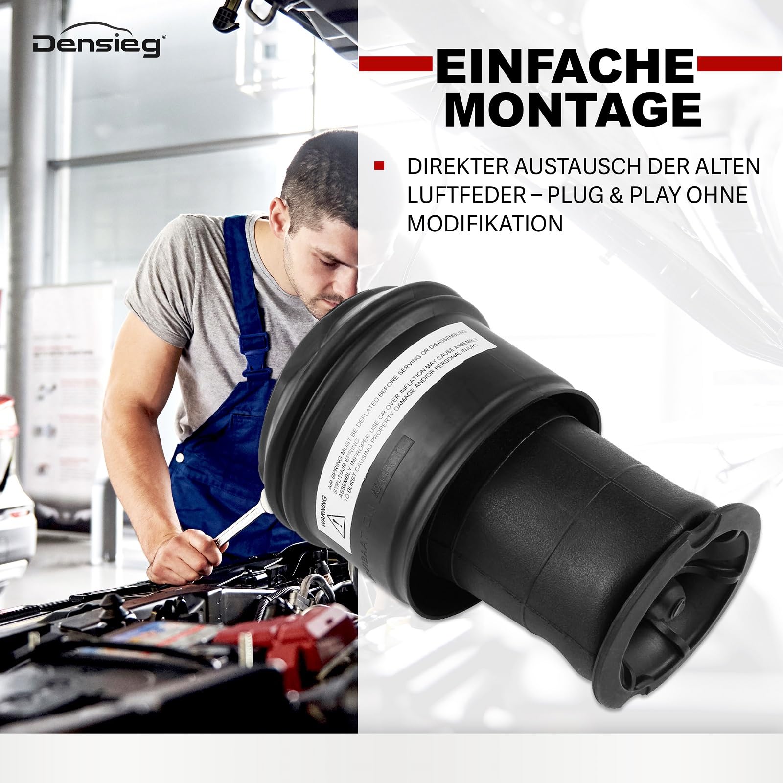2x Luftfederbälge Hinten Links + Rechts für Citroen C4 Grand Picasso, Ersatz für 5102GN 5102R8, Repariert Durchhängen & stellt Fahrzeughöhe wieder her, Luftfederung Set