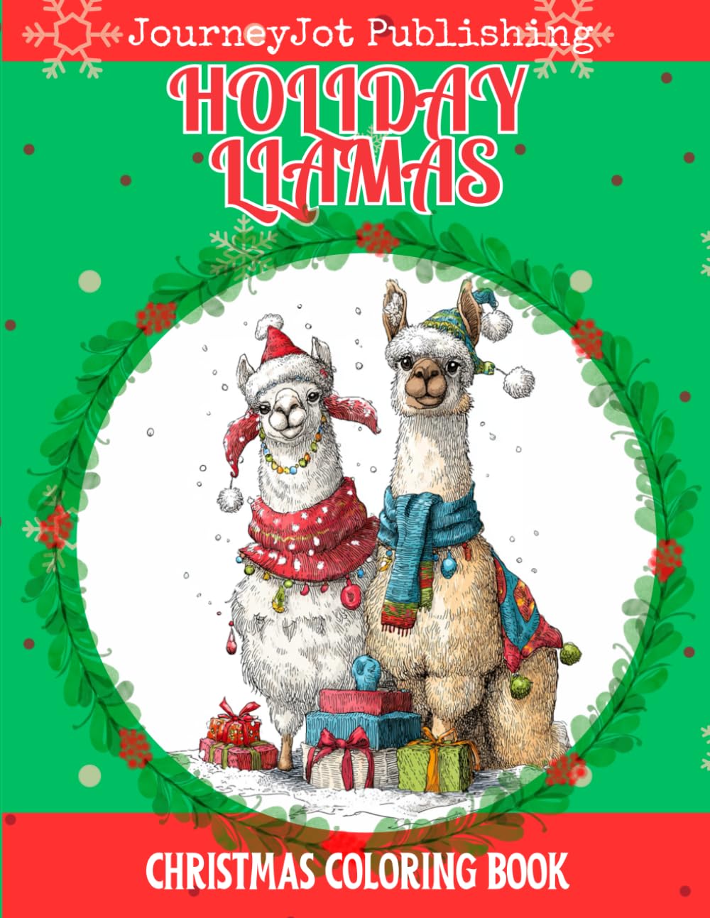 Holiday Llamas Christmas Coloring Book