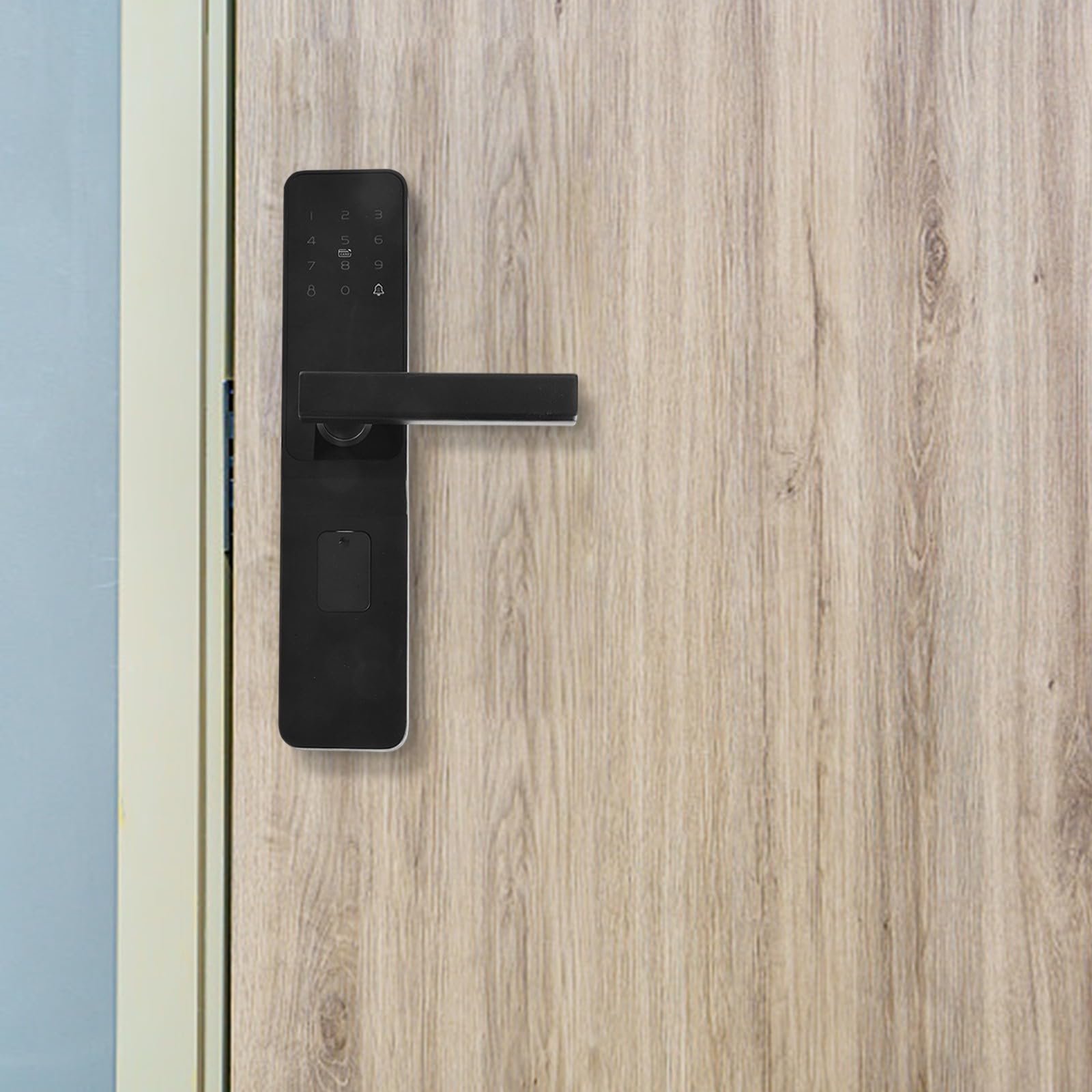 Cerradura inteligente de puerta electrónica, cerradura inteligente TTlock con control remoto de aplicación, contraseña y entrada de tarjeta IC, cerrojo antirrobo de aleación de aluminio