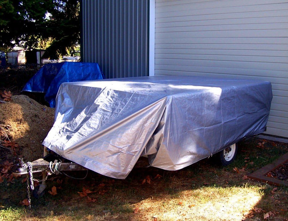 12' x 48' Silver & Blue Reversible Premium Tarp