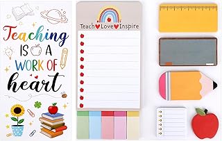 Gifts for Teachers,Cute Teacher Sticky Notes Christmas Stocking Stuffers Teacher Gifts Under 10 Dollars Teachers Deals Supplies for School Office Classroom -Thank You Appreciation Valenties