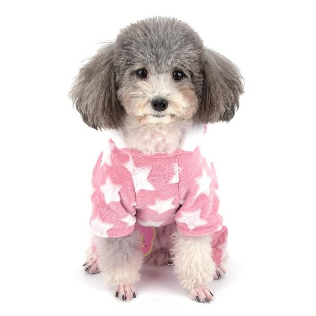 Foto 4 de 8 de ZUNEA Pijama para Perro Pequeño Abrigo con Capucha Forro Polar Cachorros Niñas Niños Rope de Invierno Cálido…
