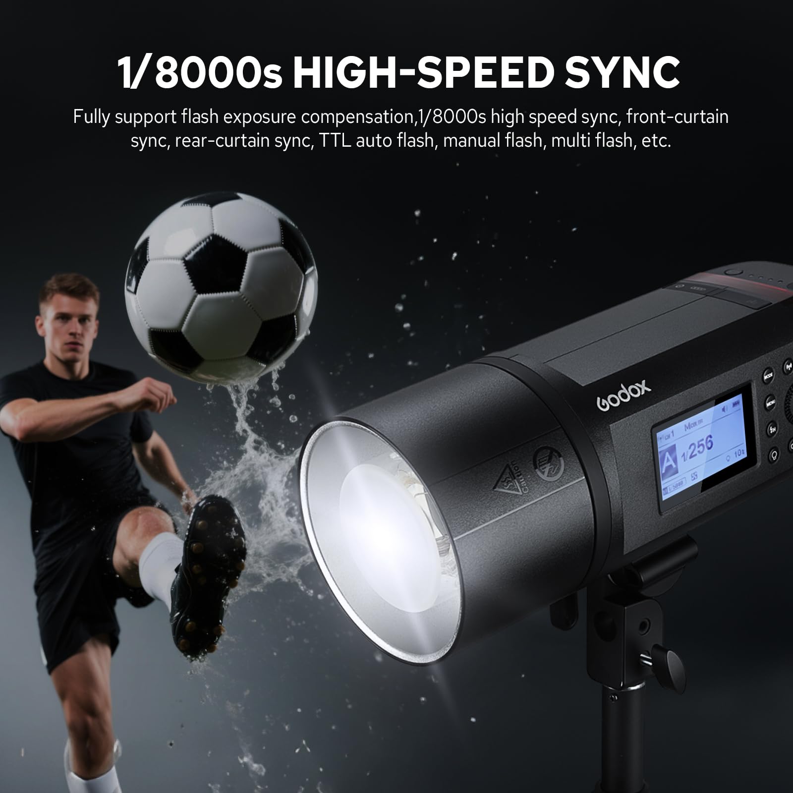 Godox AD600Pro 600Ws TTL Built-in 2.4G Inalámbrico X Sistema HSS All-In-One Outdoor Flash Con Li-on Batería Compatible con Canon E-TTLII, Nikon i-TTL, Sony, FUJIFILM, Olympus, Panasonic