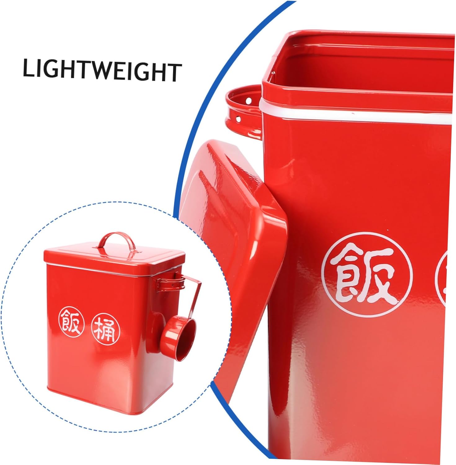 Pet Food Storage Container Sealed Food Bucket for Cats and Dogs Capacity Red Design for Freshness